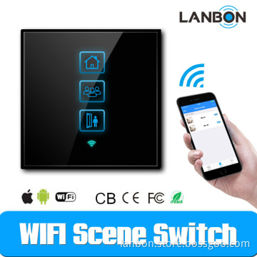 Lanbon smart home automation WIFI Scene switch turn on or off all device at one touch